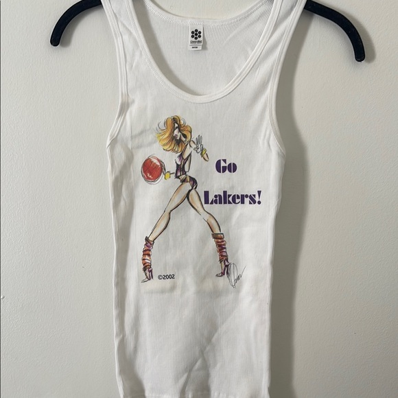 Custom printed Lakers White Tank Top - Picture 1 of 4